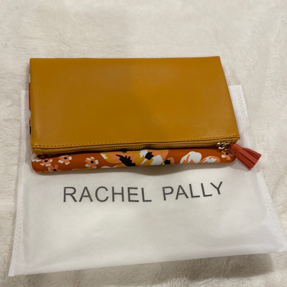 Rachel Pally Mustard Yellow and Floral Reversible Clutch